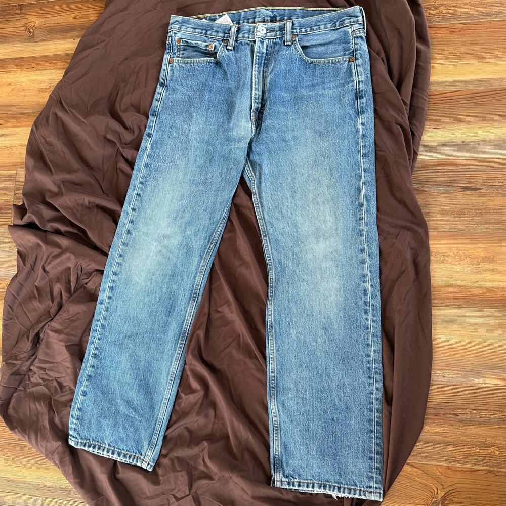 Levi's 505 Men's 36x30 100% Cotton 5-pocket straight regular fit dark stonewash